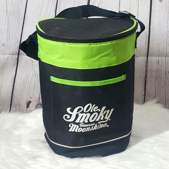 Gatlinburg Tennessee Neon Green Ole Smoky Mountain Moonshine Insulated Lunch Box - Picture 1 of 10